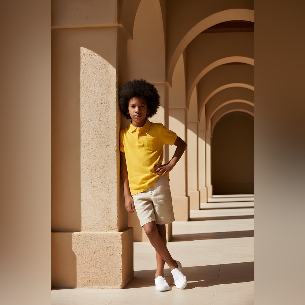 Carter’s Boys Yellow Short-Sleeve Polo Shirt – Size 5